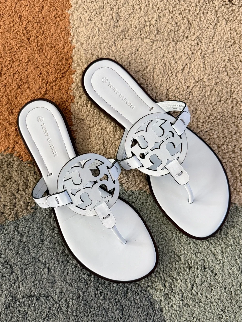 Tory Burch Spring Blue Miller Welt Calf Leather Sandal